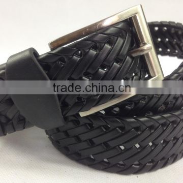 hand-woven new style knitted belt with pin buckle belt