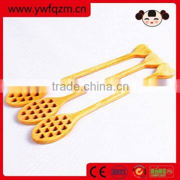 heart shape mixing wooden honey spoon