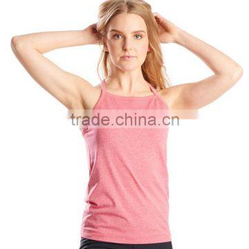 Polyester Nylon Quick Dry Moisture Wicking Women Running Gear Sleeveless Shirt photo-4