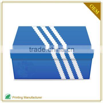 wholesale custom made drop front shoe box with logo print cardboard