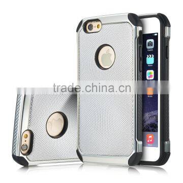 Aluminum Plating TPU+PC Cover Back Case for iPhone 5 5s SE 6 6s 6Plus 6s Plus Samsung s7 s7edge Electroplating Wave Point