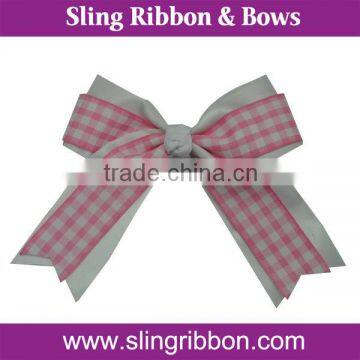 2015 Handmade Plaid Ribbon Barrettes Hair Clips For Women photo-2