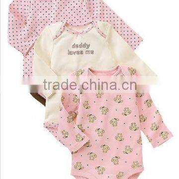 100% cotton lovely baby rompers baby clothes set