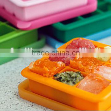 Very soft,Foldable, Health, lovely Baby food supplement container, silicone baby box