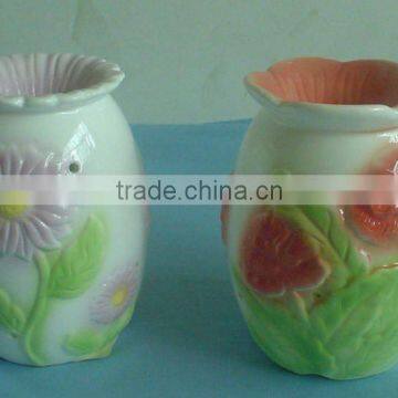 ceramic tart warmer with flower