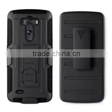 Shenzhen factory cheap price dual layer combo holster case for Lg 3 4