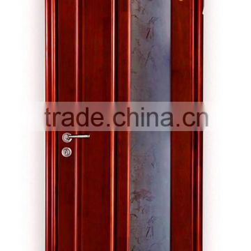 solid wood entry main door with paiting