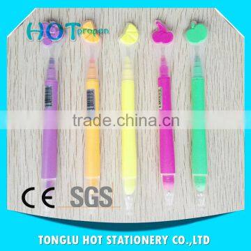  best sellers fruit style highlighter simple and cheap plastic ball pens