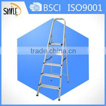 5 step Household aluminum ladder with wide handrail