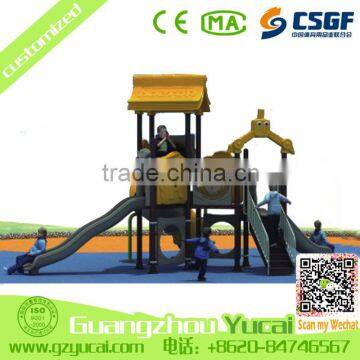 new design plastic amusement park outdoor playground slides equipment