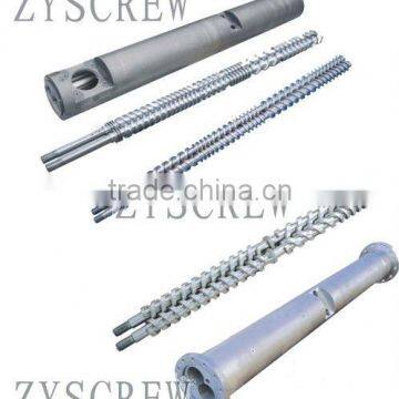 double screw and barrrel/parallel twin screw and barrel for plastic extrusion