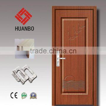 Latest design pretty wood interior pvc flush mdf door for toilet,washroom
