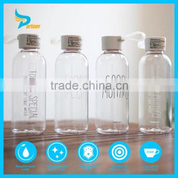 portable food grade eco-friendly high quality coustomized logo water plastic bottle