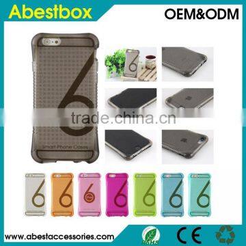 Soft TPU transparent cover case for iphone 6