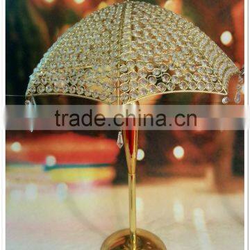 Crystal Gold Umbrella Wedding Decoration Leadroad or Wedding Stage Centerpieces photo-2