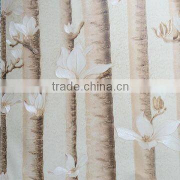 tree desgin waterproof vinyl wallpaper