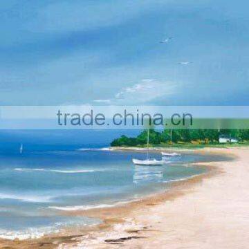 Seaside scenery oil painting