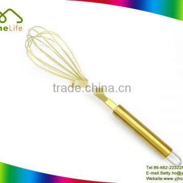 Gold plating kitchen utensils egg tools stainless steel beater egg whisk