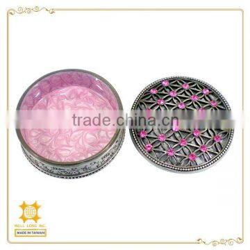 Taiwan elegant pink jewelry wholesales crystal accessories box