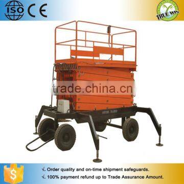 Good quality low prices 30 feet 250kg platform lift aerial work platform mobile scissor lift