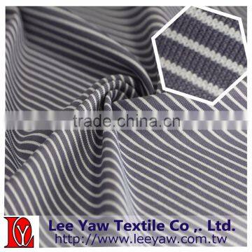 Polyester Microfiber Full Dull Spandex Stripe Jersey Fabric