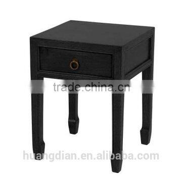 Table Side Chinese Low smooth black stained finish solid wood coffee table furniture CT6011