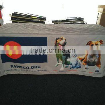 Whosale Polyester Rectangular Type Table Cover With Logo photo-3