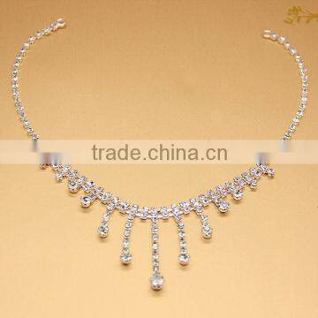 princess crystal wedding hair jewelry, hair chain