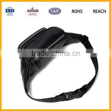 Elegant Design Favorable Price Black PU Material Unisex Cycling Waist Bag With Small Pocket photo-5