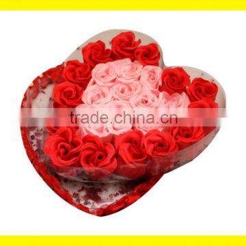 flowers soap in heart box, rose flower paper soap