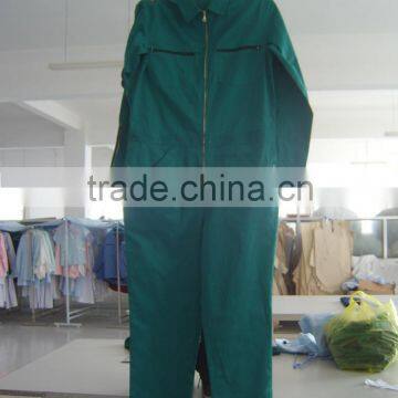 cotton green coverall high quality