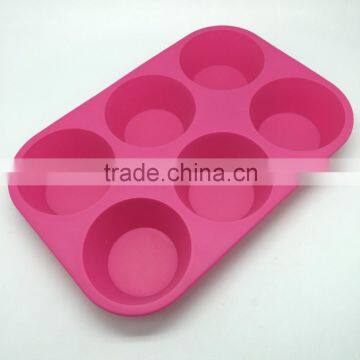 6 cavities Candy Jelly Mold Silicone Muffin Pan