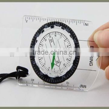 transparent white Color and acrylic plastic Case Material military compass