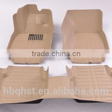 China manufacture PVC/PU leather non skid car floor mat