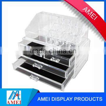 China Gold Factory and Clear Acrylic Makeup Organizerdisplay Storage Box photo-6
