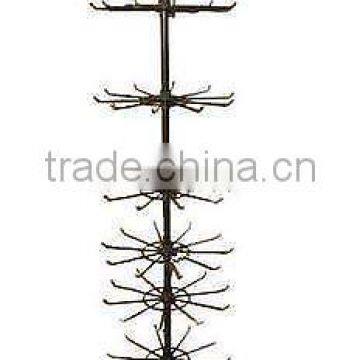 BLACK SEVEN LEVELS SPINNING STORE FLOOR DISPLAY RACK