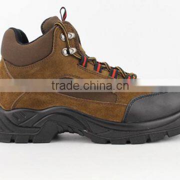 Executive Mens Brown Suede Leather Work Safety Shoes photo-2