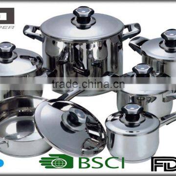 12 pcs Stainless Steel Cookware Set