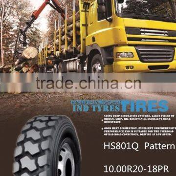 WET-SLIP RESISTANCE PERFORMANCE TRUCK TIRE 13R22.5 HS801Q FOR HOT SALE