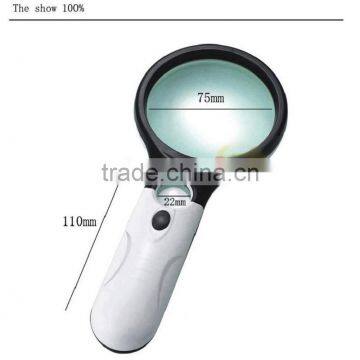 2016 New 3 LED Light 45X Handheld Mini Pocket Microscope Reading Magnifying Glass Lens Jewelry Loupe YB360-SZ photo-2