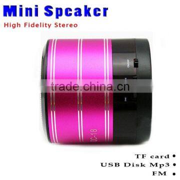 Portable laptop mini speaker USB Digital MP3 Player support HiFi U disk TF card LCD FM Radio LED light mini speaker