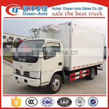 Dongfeng DFAC 3 TON mini refrigeration unit 4x2 food refrigerator van truck for sale