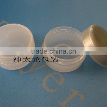 Empty cosmetic plastic cream jars