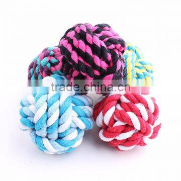 Pet cotton rope toys Medium size 7.5 cm Cotton rope woven ball