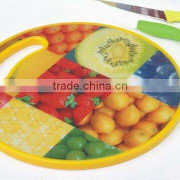 Round Shape Colorful PP Plastic Chopping Block