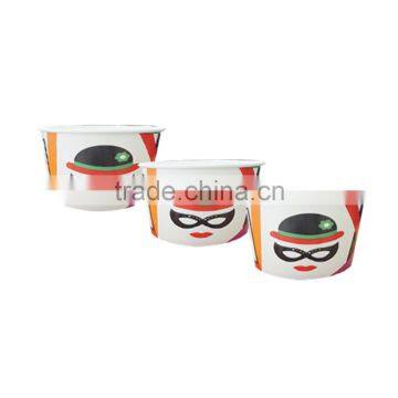 Single Wall Printed Double PE Custom Design Paper Cup Ice Cream Cup With Lid photo-3