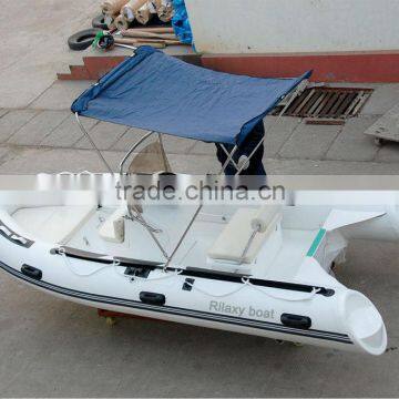 CE approved 14ft rigid inflatable boat with tent