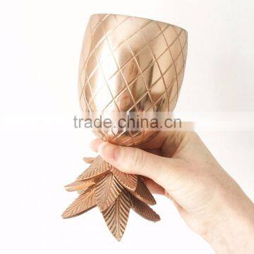 Copper Pineapple Goblet Mugs for Drinking Moscow Mule Vodka photo-3