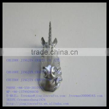 Gold Horn Carving Resin Unicorn Wall Mount photo-4