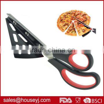 11 inch pizza scissors with detachable spatula and soft grip handle pizza cutter